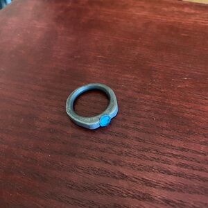 Silver Ring with Blue Stone